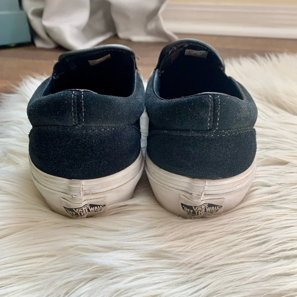 Women’s 8 Men 6.5 Unisex Vans Asher Leather Slip-On Shoes - Picture 5 of 10